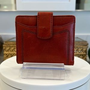 YL Leather Wallet - Burnt Umber - Bi-fold, Snap & Zip EUC